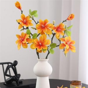 Fleur de Magnolia Artificielle en Soie Yulan Effet Naturel, Vente Chaude Usine, pour Décoration de Table à Domicile, Fleur de Magnolia Artificielle Réaliste - Product Image 3