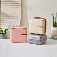 Valise de voyage mini 14 pouces, trousse de maquillage, sac à main cabine, fermeture éclair, légère, organisateur pour femme, élégante, minimaliste, serviette, nouveauté