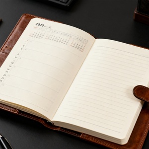 Customized Printing <b>A3</b> Size Hardcover PVC/PP Cover Dotted & Lined 100gsm <b>Paper</b> Blank Notebook with Elastic Band and Pocket - Product Image 2