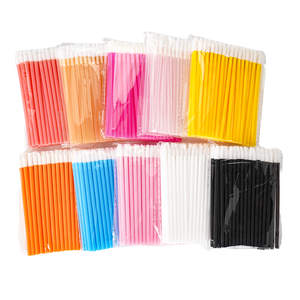 50 unidades de aplicadores desechables de nailon con mango para labios, lápiz labial, brillo labial y limpieza de pestañas - Product Image 2