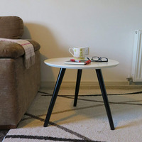 Canapé rond moderne en bois massif pour salon Table basse design