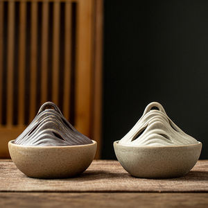 Porte-encens en céramique en forme de petites montagnes Offre Spéciale avec mini brûleur d'encens en coton ignifuge pour la décoration intérieure - Product Image 5