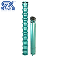 Pompe à eau submersible professionnelle pour puits profond, 8 pouces, en fonte, 50m³/h, hauteur de refoulement 130m, 30kW, 380V, triphasée, pour l'alimentation en eau des forages