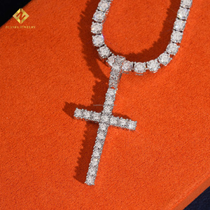 Custom Made Shining Fashion Luxury IGI Jewlery Sterling <b>silver</b> 925 Lab Grown Diamond Cross Pendant <b>Charm</b> With Certificate - Product Image 4