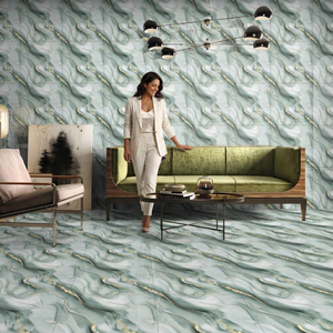 Carreaux de porcelaine effet marbre Vistaar Glamour Crema 600x600mm, revêtement de sol intérieur classique - Product Image 4