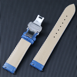 Correa de <span class=keywords><strong>Reloj</strong></span> de Cuero Genuino de Liberación Rápida con Hebilla de Mariposa, Accesorios y Piezas, Banda de <span class=keywords><strong>Reloj</strong></span> Verde, Azul y Morado con Herramienta y Caja - Product Image 4