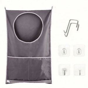 Customized Logo <b>Storage</b> 210D Oxford Waterproof <b>Large</b> Capacity Polyester <b>Basket</b> Laundry Hamper Bag for Dirty Clothes - Product Image 4