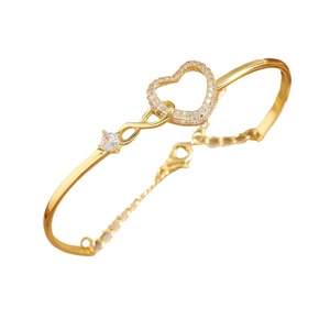 Micro Set Zircon <b>Bracelet</b> <b>Copper</b> Alloy Heart Shape Women's Jewelry Gift Fashion Charm <b>Bracelets</b> Yiwu Origin - Product Image 5