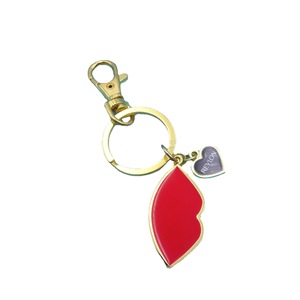 Revlon Red Lip Keychain Gold Alloy Fashionable <b>Bag</b> <b>Charm</b> Gift - Product Image 5