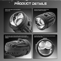 Phare antibrouillard bi-LED tricolore 2'' avec double laser pour Hilux Revo Travo Pickup, éclairage tout-terrain adaptable, étanche IP67, ajustement OEM