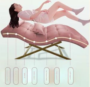 Cils de Salon de beauté haut de gamme lit spécial lit de cils lit de Massage du visage en forme de S hauteur tête réglable - Product Image 2