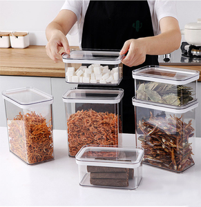 Kitchen Organizers BPA Free Airtight Plastic Cereal Container Sealed Food Storage Containers For Cereal Beans Dry Food