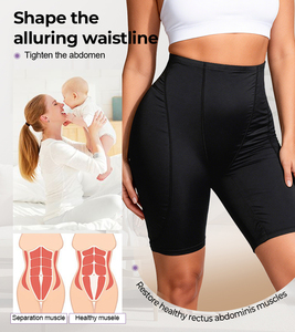 <span class=keywords><strong>Shorts</strong></span> Deportivos Negros Curvos Transpirables de Secado Rápido, de Cintura Media, con <span class=keywords><strong>Efecto</strong></span> Levanta Glúteos, de Hilo Teñido, de Nylon/Algodón - Product Image 5