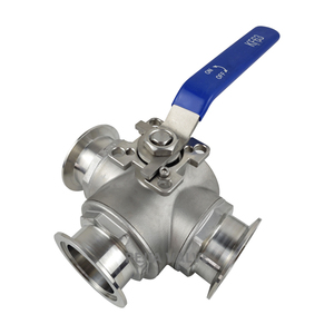Three -piece KF63 Vacuum Manual Three -way Ball Valve 304 Stainless Steel High Vacuum Full Inspection