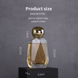 Flacon de <span class=keywords><strong>parfum</strong></span> vide en verre transparent, rechargeable, unisexe, à taille incurvée et forme trapézoïdale, finition mate, 100 ml, anti-fuite - Product Image 2