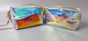 Personalized Luxurious Plastic Pvc Holographic Makeup Bag Hanging Travel Storage Zipper Bag - Product Image 5