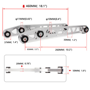 คอนโทรลอาร์มสำหรับฮอนด้า ซีวิค อีเค รีแวร์ 96-00 สีเงินแดง อะไหล่ทดแทน LCA003 - Product Image 2