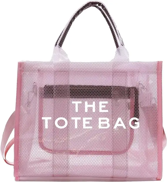 lear Tote Bag for Women PVC Travel Handbag Shoulder Crossbody Beach Bag for Work Travel School