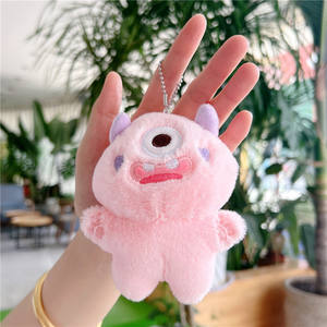 Karikatür Küçük Canavar Peluş Oyuncak Sevimli Küçük Anahtarlık Bebek Büyük Gözlü Stres Giderici PP Pamuk Dolgulu Süper Yumuşak Peluş Hayvan EN71 - Product Image 3