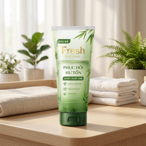 Acondicionador Natural de Bambú Fresco para Cabello Dañado 300g - Marca de Cuidado Capilar Natural Lista para Distribución - Product Image 1
