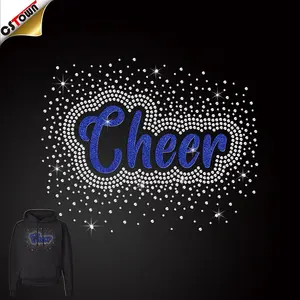 Custom Rhinestone Cheer Transfer Glitter Heat Transfer Vinyl Rhinestone Transfer