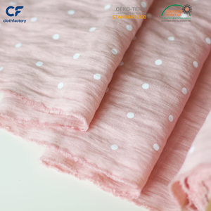 Tissu en <span class=keywords><strong>lin</strong></span> couleur rose poussière, idéal pour les vêtements, motif pois rose, finition vieillie, 100 % <span class=keywords><strong>lin</strong></span> - Product Image 5