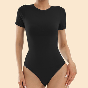 OEM 자체 브랜드 MOQ 맞춤형 심리스 라이트 컴프레션 쉐이프웨어 제조업체 여성용 풀 바디 심리스 쉐이프웨어 바디수트 - Product Image 2