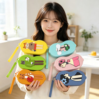 Étui de rangement portable pour lunettes de soleil motif dessin animé, pochette en silicone incassable pour organisateur DIY, modèle CN D Groupe B