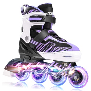 Patins à roulettes ajustables pour filles <span class=keywords><strong>ECOO</strong></span> - Utilisation en extérieur, cadre en alliage d'aluminium épais, design respirant - Product Image 1