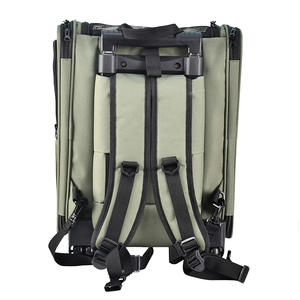 एयरलाइन ने फोल्डेबल क्लासिक जाल लुभावनीय जिपर यात्रा रोल व्हील स्टलर ट्रॉली कुत्ते बिल्ली बैकपैक पालतू कैरियर - Product Image 5