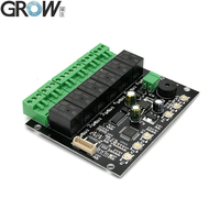 Carte de contrôle d'accès par empreinte digitale GROW K219-B+G16 DC12V Admin/User avec 6 relais pour système de contrôle d'accès aux portes