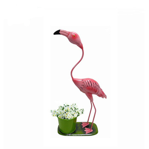 Jardinière en métal en forme d'animal flamant rose, dessin animé, revêtement en poudre, légère, durable, faite à la main, unique, art déco pour <span class=keywords><strong>jardin</strong></span> d'intérieur, <span class=keywords><strong>balcon</strong></span>, pelouse - Product Image 3
