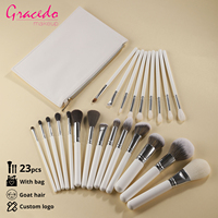 Set Kuas Makeup Profesional Gracedo Black Custom 15 PCS Berkualitas Tinggi, Kuas Kabuki, Concealer, Eyeshadow, dan Kuas Cukur