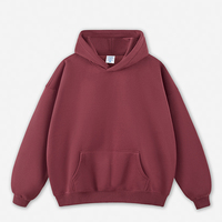 Sweat-shirts à capuche vierges en gros, épais 350g, avec logo personnalisé, épaules tombantes, thermiques et doublés polaire
