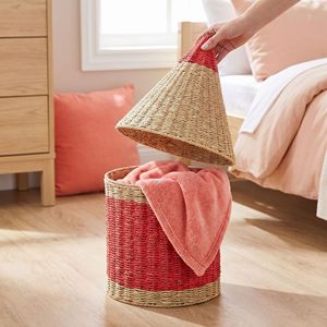 Pencil Shaped Childrens <b>Storage</b> <b>Basket</b> Paper <b>Rope</b> Woven Toy Organizer Large Capacity Handmade Standing Type Round - Product Image 4