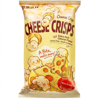 Cheese-Plan Halal 108g Sin Grasas Trans, Palomitas de Maíz Infladas con Sabor a Queso, Semi-Suaves, Listas para Servir en Fiestas KTV