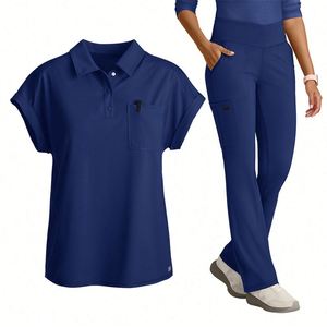 Uniformes Médicos de Manga Corta con Logotipo Personalizado para Mujer, Uniformes Transpirables y Elásticos para Mujer, Conjuntos de Uniformes para Enfermeras, Uniformes Quirúrgicos para Mujer, Doctora, Hospital - Product Image 4