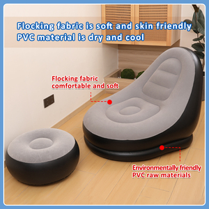 Waterdichte Converteerbare Draagbare Massaal Opblaasbare Luchtbank Buiten Verstelbare Woonkamer Meubels Met Voetensteun - Product Image 5