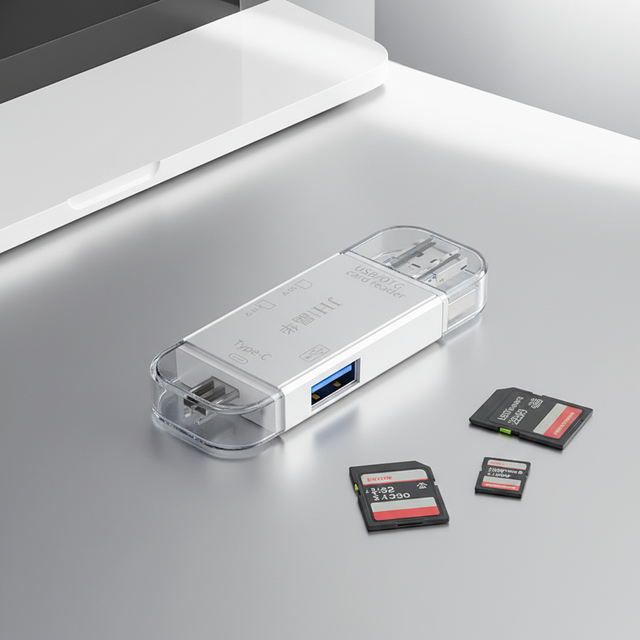Multi Function 6 in 1 USB 2.0 OTG Card Reader SD TF Card Reader Type C USB C Micro USB Memory White One Year Warranty