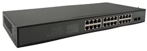 24 -Port 10/100/1000Mbps Networking Switch With 2 SFP Uplink Gigabit Fast Ethernet Switch