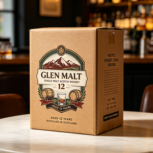 Boîte à <span class=keywords><strong>whisky</strong></span> personnalisée de luxe avec estampage à chaud doré, mélange Golden Hour, expédition rapide en 72h, boîte à bouteille de vin en carton anti-écrasement - Product Image 2