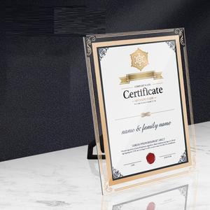 A4 certificat honneur cadre prix certificat cadre suspendu mur cristal verre Table A5 lettre d'autorisation Photo <span class=keywords><strong>Fr</strong></span> - Product Image 5