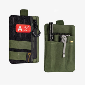Tactical EDC Storage <b>Bag</b> Black And Green Waterproof Interior Zipper Pocket Outdoor Sports Waist <b>Pack</b> Unisex Detachable Strap - Product Image 5