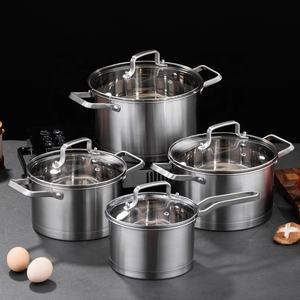 Olla de Cocina de Acero Inoxidable, Juego de 8 Ollas Cooklover, Juego de Ollas para Cocinar - Product Image 1