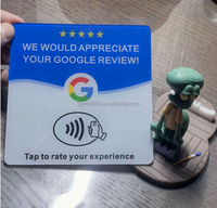 Plaque PVC personnalisée NFC pour avis sur les réseaux sociaux, carte de menu, avis Google, carte NFC tactile en acrylique pour restaurants
