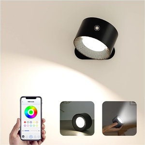 RGB LED Indoor <b>Wall</b> Cabinet <b>Light</b> USB Rechargeable Dimmable Magnetic with Touch/<b>Remote</b>/APP <b>Control</b> for Bedroom - Product Image 1