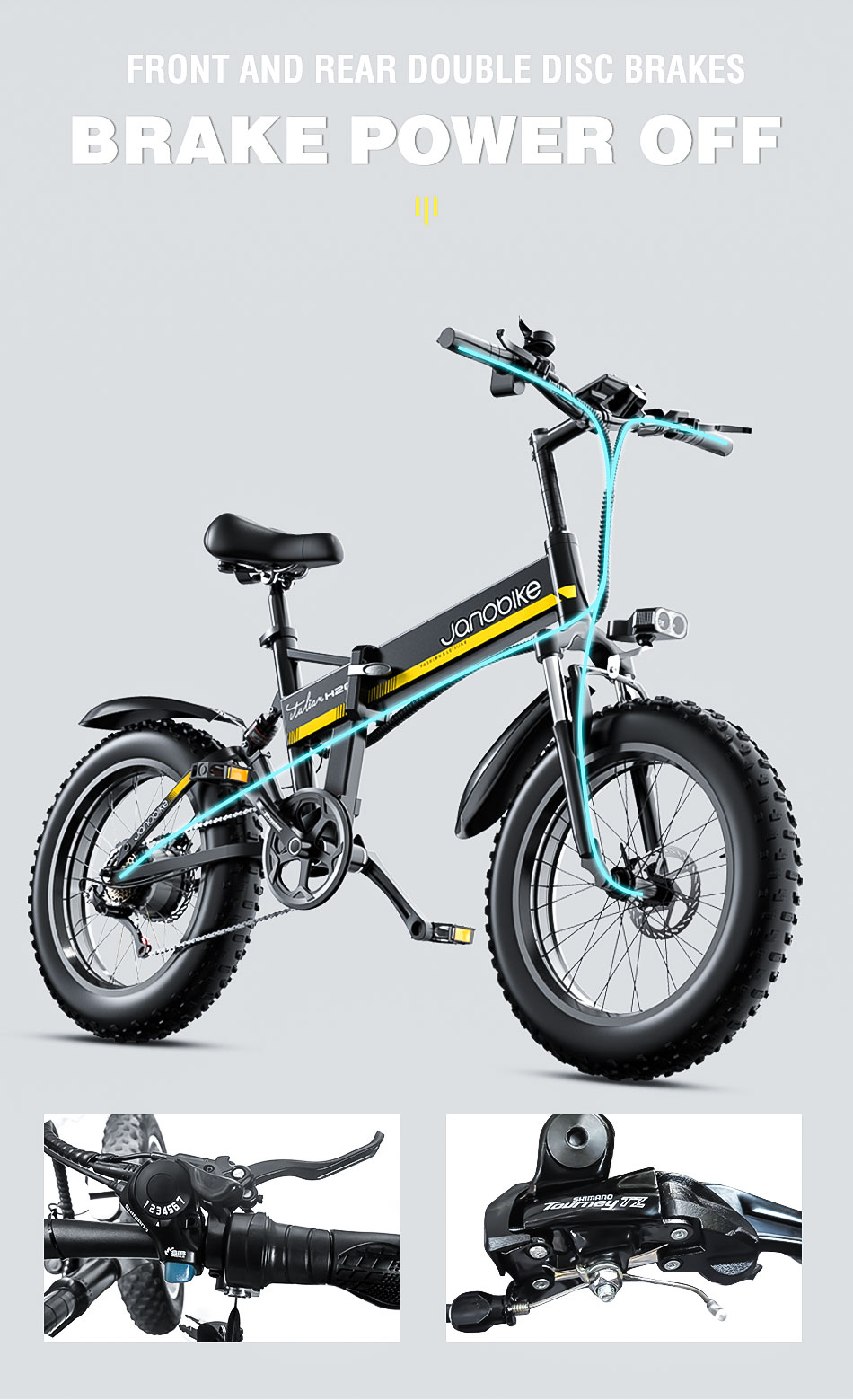 【ジャンク】電動 バイク アシスト 自転車 Janobike H20 Janobike H20 - JANOBIKE® Official Shop • Janobike Folding Ebike