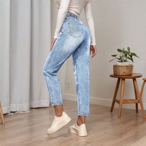 <span class=keywords><strong>Jeans</strong></span> Skinny da Donna Europei e Americani Best-Seller, Strappati e Aderenti, Casual, <span class=keywords><strong>Slim</strong></span> Fit, Affusolati, Estivi, Modello <span class=keywords><strong>Mom</strong></span> con Ricami - Product Image 4