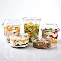 Groothandel Wegwerp Salade Verpakking 24Oz 117Mm 700Ml Transparante Voedsel Container Gekookt Voerbak Plastic Fruit Beker