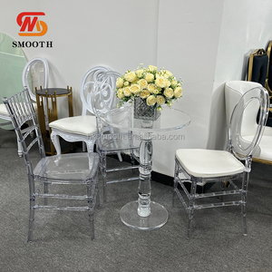 Table basse ronde en acrylique transparent au design moderne et élégant, idéale pour les mariages et événements, vente en gros professionnelle pour la décoration de fêtes. - Product Image 2
